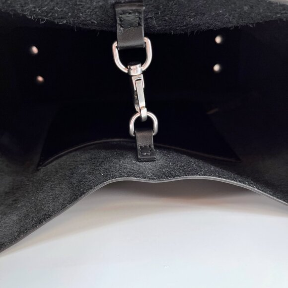 Rag & Bone Belize Small Shopper Black Leather Shoulder Bag Adjustable Strap - Picture 9 of 16